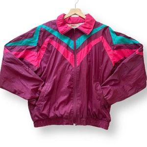 Vintage geometric 90s windbreaker